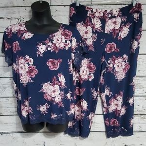 Charter Club Regal Rose Pajama Set Sz XL